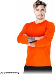 R.E.I.S. TS-PORTO-LS - T-shirt z siateczki męski dzianina 100% poliester 130-135 g/m2 krągły dekolt długi rękaw - pomarańczowy L. Brązowe bluzki z długim rękawem męskie R.E.I.S., l, bez wzorów, z dzianiny, bez kołnierzyka. Za 15.45 zł.