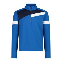 Golf męski techniczny CMP 34L4147. Niebieskie bluzy męskie CMP, na zimę, l, bez wzorów, bez kaptura. Za 340.00 zł.