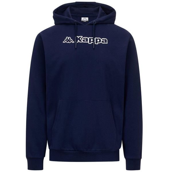Bluza z kapturem Kappa Femmo. Niebieskie bluzy męskie Kappa, m, bez wzorów, z bawełny, z kapturem. Za 259.00 zł.