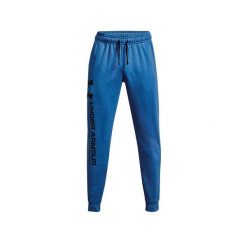 Spodnie dresowe męskie Under Armour Rival Fleece Chroma Pants. Niebieskie spodnie sportowe męskie Under Armour, m, bez wzorów, z bawełny, na fitness i siłownię. Za 323.55 zł.