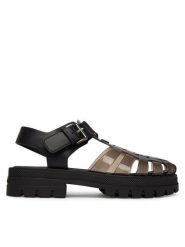 Tommy Jeans Sandały Jelly Chunky Cleat Fisherman EN02949 Czarny. Czarne sandały damskie Tommy Jeans, bez wzorów, z jeansu, bez obcasa, na płaskiej podeszwie, bez zapięcia. Za 409.99 zł.