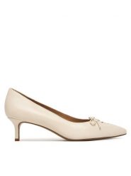 LAUREN RALPH LAUREN Szpilki 802P06371004 Écru. Białe szpilki damskie Lauren Ralph Lauren, bez wzorów, ze skóry, bez obcasa, bez zapięcia. Za 729.99 zł.