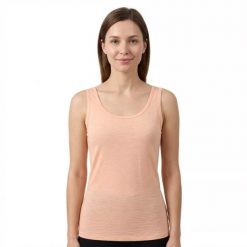 Damski podkoszulek sportowy Merino. Czerwone koszule damskie FJORK MERINO, na lato, bez wzorów, z wełny, sportowe, bez kołnierzyka, bez ramiączek. W wyprzedaży za 189.00 zł.