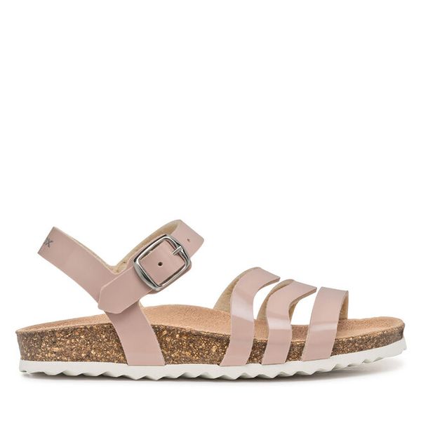 Sandały Geox. Czerwone sandały dziewczęce Geox, bez zapięcia. Za 199.99 zł.