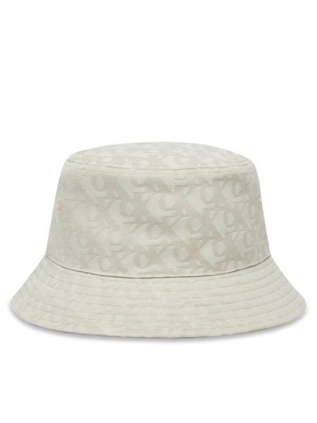 Calvin Klein Kapelusz Logo Jacquard Bucket Hat LV04K5059G Beżowy. Brązowe czapki i kapelusze damskie Calvin Klein, bez wzorów, z poliesteru. Za 149.99 zł.