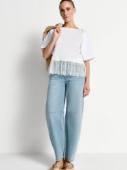 Rich & Royal Koszulka Kobiety biały, XL. Białe t-shirty damskie Rich & Royal, xl, bez wzorów, z koronki, eleganckie, bez kołnierzyka. Za 229.95 zł.