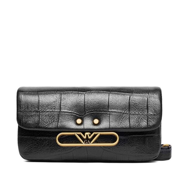 Torebka Emporio Armani. Czarne torebki do ręki damskie Emporio Armani, bez wzorów, wizytowe, bez dodatków. Za 942.99 zł.