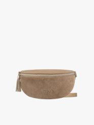 Beżowa torebka damska nerka. Brązowe torebki do ręki damskie Brawo sp. z o.o., bez wzorów, ze skóry, eleganckie, bez dodatków. Za 229.99 zł.