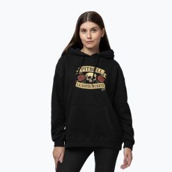 Bluza damska Pitbull La Santa Muerte Hooded. Czarne bluzy damskie PITBULL, m, bez wzorów, z bawełny, bez kaptura, na fitness i siłownię. Za 209.99 zł.