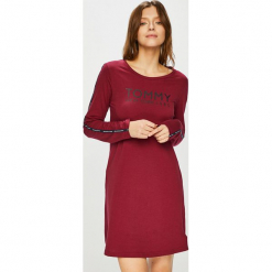 Tommy Hilfiger - Piżama. Brązowe piżamy damskie Tommy Hilfiger, z nadrukiem, z bawełny. Za 229.90 zł.