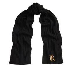 Szalik LAUREN RALPH LAUREN. Czarne szaliki i chusty damskie Lauren Ralph Lauren, bez wzorów. Za 419.99 zł.