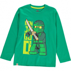 Koszulka w kolorze zielonym. Zielone t-shirty dla chłopców marki Lego Wear Fashion, z bawełny, z długim rękawem. W wyprzedaży za 35.95 zł.