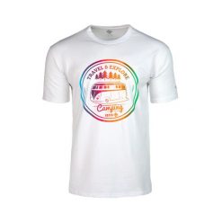 Podstawowa koszulka z miejskim i sportowym wzorem dla mężczyzn ALAMIN M Izas. Białe koszulki sportowe męskie IZAS, m, bez wzorów, bez kołnierzyka, bez ramiączek, outdoorowe. Za 139.09 zł.