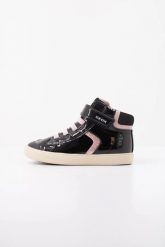 Buty GEOX B461MA 00254 B GISLI Czarny. Czarne obuwie sportowe damskie Geox, bez wzorów, z lakierowanej skóry, na fitness i siłownię. Za 193.99 zł.