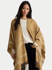 LAUREN RALPH LAUREN Ponczo 454P23618002 Beżowy ciemny. Brązowe kardigany damskie Lauren Ralph Lauren, bez wzorów, z syntetyku. Za 989.99 zł.