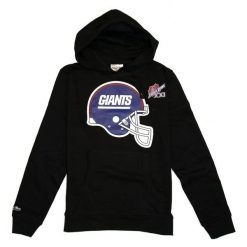 Hoodie New York Giants superbowl 80s Lawerence Taylor. Czarne bluzy męskie Mitchell & Ness, m, bez wzorów, bez kaptura. Za 486.50 zł.