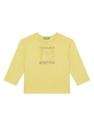 United Colors Of Benetton Bluzka 3I1XG10JZ Zielony Regular Fit. Zielone t-shirty dla chłopców United Colors Of Benetton, bez wzorów, z bawełny, bez ramiączek. Za 59.99 zł.