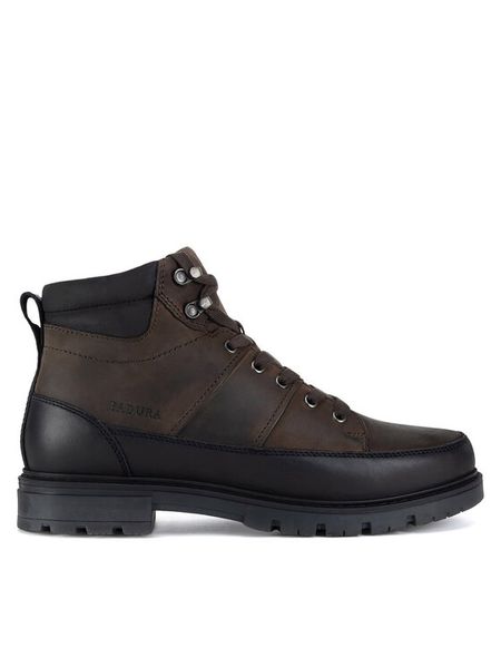 Badura Trzewiki DAVID-02 MI08 Brązowy. Brązowe botki męskie Badura, bez wzorów, z nubiku, bez zapięcia. Za 349.99 zł.