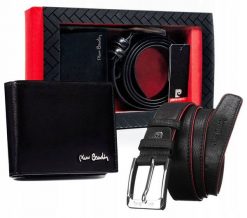 Zestaw prezentowy Pierre Cardin ZM-PC27 czarny. Czarne portfele męskie Pierre Cardin, bez wzorów, ze skóry. Za 266.00 zł.