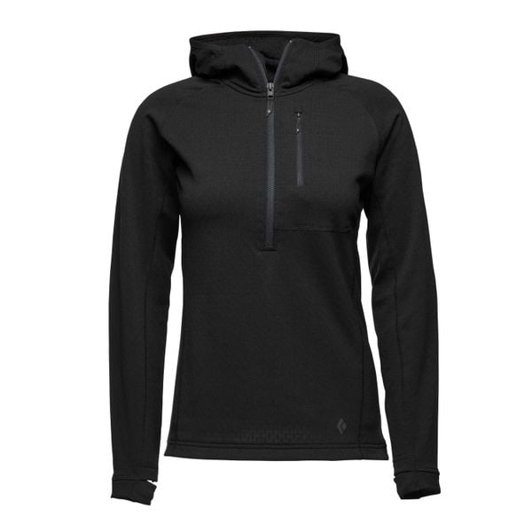 Bluza damska z kapturem Black Diamond Coefficient QZ. Czarne bluzy damskie Black Diamond, l, bez wzorów, z polaru, z kapturem. Za 236.99 zł.