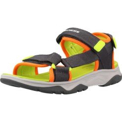 Sandały SKECHERS 407013L Szary. Szare sandały męskie Skechers, z materiału, bez zapięcia. Za 170.99 zł.