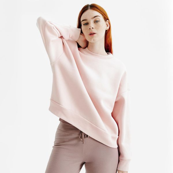 Bluza okrągły dekolt damska Elementals. Czerwone bluzy damskie Decathlon, s, bez wzorów, z bawełny, bez kaptura. Za 149.99 zł.