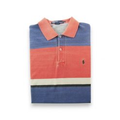 Second life - Polo Ralph Lauren koszulka męska z krótkim rękawem - Stan dobry. Czerwone koszulki polo męskie Ralph Lauren, l, bez wzorów, eleganckie, bez ramiączek. Za 106.46 zł.