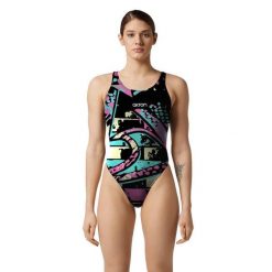 Strój Kąpielowy Akron Skis – Rozmiar 28. Czarne kostiumy jednoczęściowe damskie AKRON, bez wzorów, sportowe, do pływania. Za 793.28 zł.