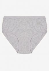 Szare Gładkie Majtki Figi z Bawełny Idina. Szare figi damskie Born2be, plus size, bez wzorów, z bawełny. Za 19.99 zł.