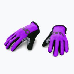 Rękawiczki rowerowe dziecięce woom Tens purple. Fioletowe rękawiczki dziecięce WOOM, bez wzorów, z bawełny. Za 94.99 zł.