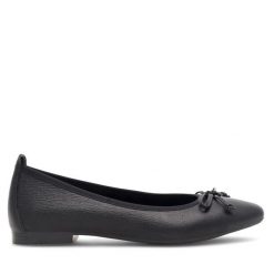 Baleriny Lasocki. Czarne baleriny damskie Lasocki, bez wzorów, bez obcasa. Za 129.99 zł.