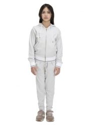 Bluza z bawełna z kaptur na co dzień na siłownię. Szare bluzy damskie LEONE 1947 APPAREL, bez wzorów, z bawełny, bez kaptura. Za 126.26 zł.