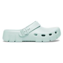Klapki unisex BIRKENSTOCK Birki Flow EVA Surf Green. Zielone klapki damskie Birkenstock, bez wzorów, bez obcasa. Za 222.99 zł.