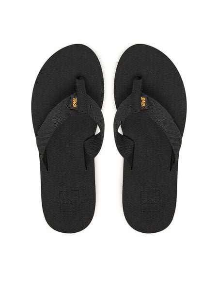 Teva Japonki Mush II 4198 Czarny. Czarne klapki damskie Teva, bez wzorów, z materiału, bez obcasa. Za 159.99 zł.