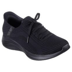 Damskie ULTRA FLEX 3.0 BRILLIANT PATH Slip-On Czarny. Czarne obuwie sportowe damskie Skechers, bez wzorów, sportowe, bez zapięcia. Za 349.99 zł.