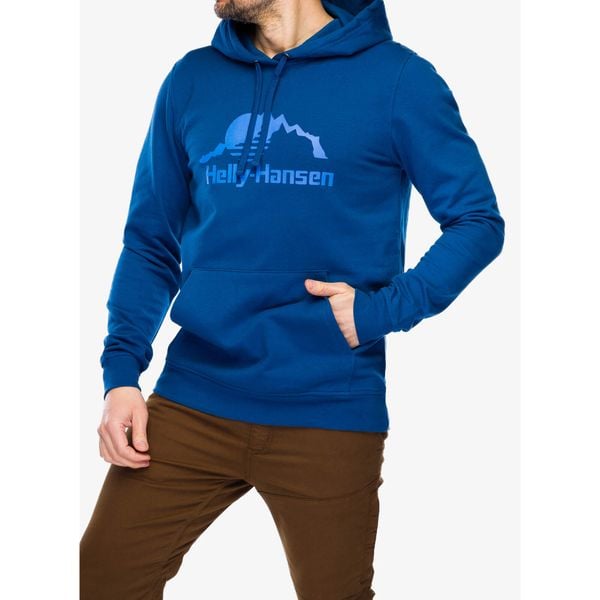 Bluza z kapturem męska Helly Hansen Nord Graphic Pullover Hoodie. Niebieskie bluzy męskie Helly Hansen, m, bez wzorów, z kapturem. Za 372.50 zł.
