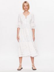 Iconique Sukienka plażowa IC23 026 Biały Regular Fit. Białe sukienki damskie Iconique, na plażę, s, bez wzorów, z bawełny, bez kołnierzyka, bez ramiączek. Za 169.00 zł.