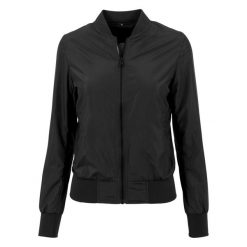 Kurtka Bomberka Damska Nylon. Czarne kurtki damskie BUILD YOUR BRAND, m, bez wzorów, z nylonu, bez kaptura. Za 174.99 zł.
