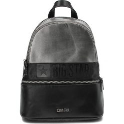 Czarny Modny Plecak Damski Big Star. Czarne plecaki damskie Big Star Accessories, bez wzorów, ze skóry ekologicznej, klasyczne. Za 219.00 zł.