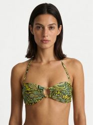 Guess Góra od bikini E6GJ38 MC04R Zielony. Zielone bikini damskie Guess, l, z aplikacjami. Za 369.99 zł.