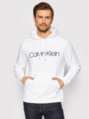 Calvin Klein Bluza Logo K10K104060 Biały Regular Fit. Białe bluzy męskie Calvin Klein, m, bez wzorów, z bawełny, bez kaptura. Za 309.99 zł.