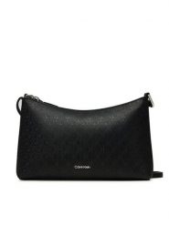 Calvin Klein Torebka Ck Must Aop Conv Logo Jqd Strap LV04F3099G Czarny. Czarne listonoszki damskie Calvin Klein, bez wzorów, ze skóry, bez dodatków. Za 239.99 zł.