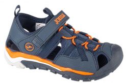 Sandały chłopięce, S.Lake Jr 24 SLAKJS. Niebieskie sandały chłopięce Joma, z materiału, bez zapięcia. Za 129.99 zł.
