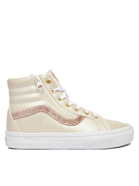 Vans Sneakersy SK8-Hi Reissue Side Zip VN000CYPDJR1 Écru. Buty sportowe dziewczęce Vans, bez wzorów, ze skóry, bez zapięcia. Za 179.99 zł.