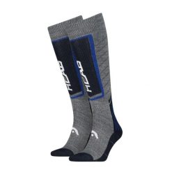 Skarpety HEAD Ski Comfort Kneehigh 2 PARY Mid Grey / Surf The Web. Szare skarpety damskie Head, bez wzorów, z materiału. Za 69.00 zł.