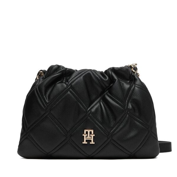 Torebka Tommy Hilfiger. Czarne torebki do ręki damskie Tommy Hilfiger, bez wzorów, bez dodatków. Za 417.99 zł.