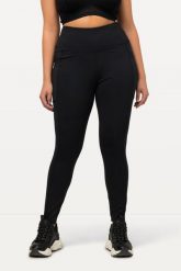 Damskie Legginsy sportowe szybkoschnące bardzo elastyczne. Czarne legginsy damskie Ulla Popken, plus size, bez wzorów, z elastanu, na fitness i siłownię. Za 239.99 zł.