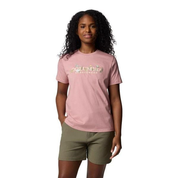 T-shirt Damski Logo Boundless Beauty. Brązowe koszulki sportowe damskie Columbia, l, bez wzorów, z bawełny, bez kołnierzyka. Za 195.99 zł.
