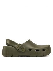 Birkenstock Klapki Birki-Flow EVA 1028741 Khaki. Brązowe klapki damskie Birkenstock, bez wzorów, z tworzywa sztucznego, bez obcasa. Za 219.99 zł.
