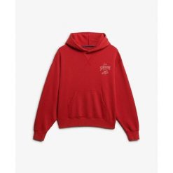 Bluza damska z kapturem Superdry Heritage Hamptons. Czerwone bluzy damskie Superdry., bez wzorów, z kapturem. Za 327.70 zł.
